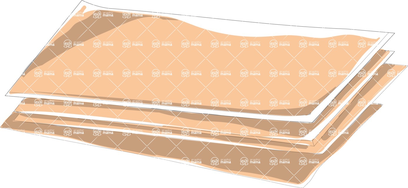 Italy Themed Graphic Collection - Lasagna Layers Vector Illustration